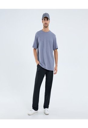 Camiseta Para Hombre Manga Corta Cuello Redondo Color Gris Marca Ostu #60091642