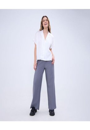 Camisa Para Mujer Manga Corta Color Crudo Marca Ostu #40010273