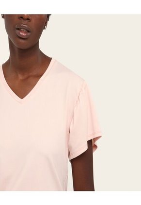 Camiseta Para Mujer Manga Corta Color Rosado Marca Ostu #40091554
