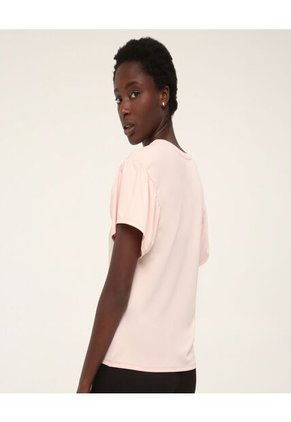 Camiseta Para Mujer Manga Corta Color Rosado Marca Ostu #40091554