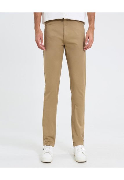 Pantalón Para Hombre 5 Bolsillos Color Camel Marca Ostu #60070419