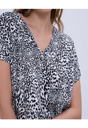 Blusa Para Mujer Manga Corta Color Negro Marca Ostu #40121062