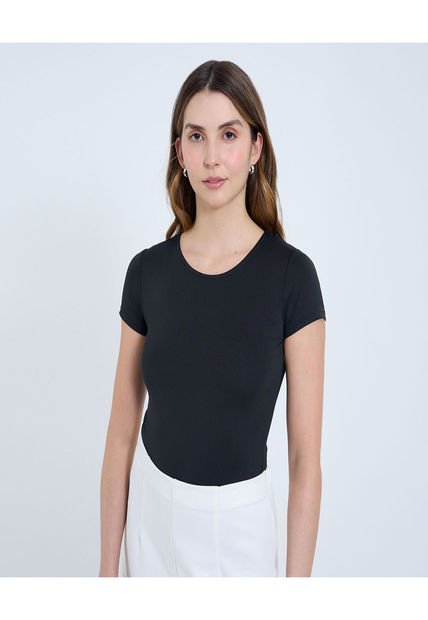 Body Para Mujer Manga Corta Color Negro Marca Ostu #40200165