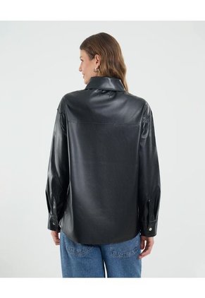 Chaqueta Para Mujer Pu Color Negro Marca Ostu #40080234