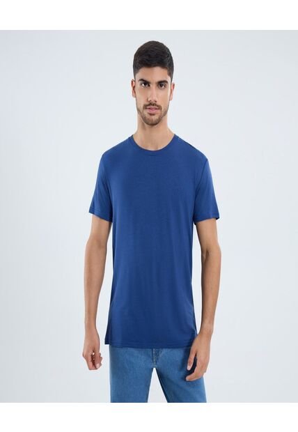 Camiseta Para Hombre Manga Corta Cuello Redondo Color Azul Marca Ostu #60091652
