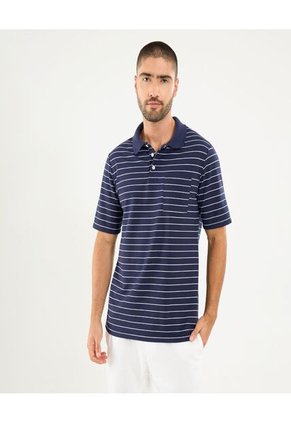 Polo Para Hombre Cuello Tejido Con Bolsillo Color Azul Marca Ostu #60110778