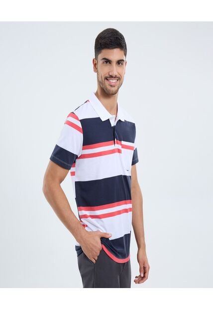 Polo Para Hombre Cuello Tejido Con Bolsillo Color Blanco Marca Ostu #60110771