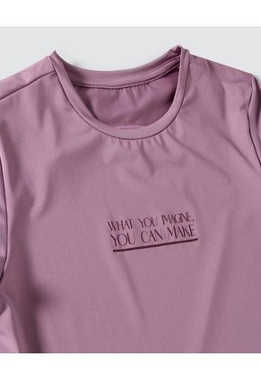 Camiseta Para Mujer Manga Corta Color Morado Marca Ostu #40091820