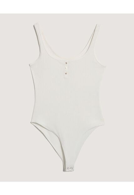 Body  Para Mujer Manga Sisa Color Crema Marca Ostu #40200227