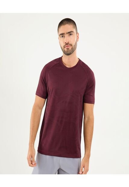 Camiseta Para Hombre Manga Corta Cuello Redondo Color Rojo Marca Ostu #60091632