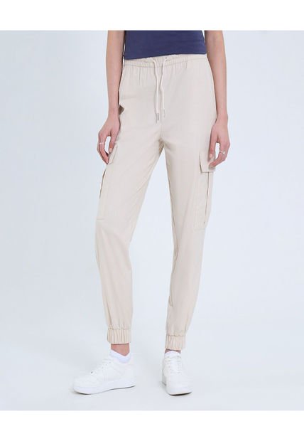 Pantalón Para Mujer Jogger Color Beige Marca Ostu #40070753