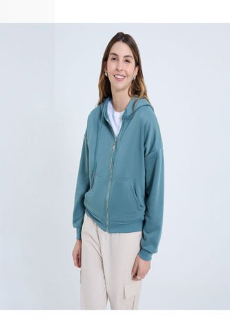 Buzo Para Mujer Zipper Color Verde Marca Ostu #40060437 Ostu