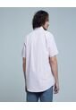 Camisa Para Hombre Manga Corta Con Bolsillo Color Rosado  Marca Ostu #60010631 de Ostu
