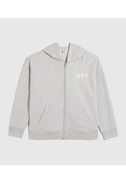 Buzo Infantil Niña Zipper Color Gris Marca Ostu #90060140