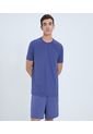 Camiseta Para Hombre Manga Corta Color Azul Marca Ostu #60091507 de Ostu