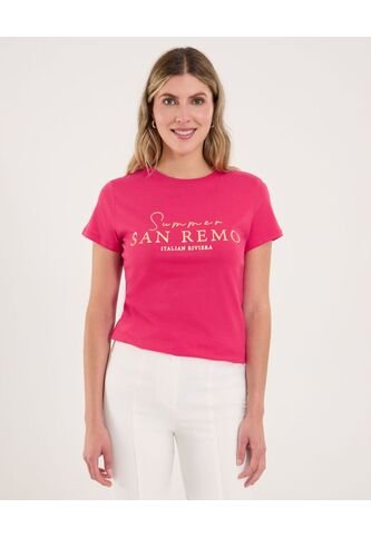 Camiseta Para Mujer Manga Corta Cuello Redondo Color Rojo Marca Ostu #40092475 Ostu