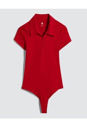 Body Para Mujer Manga Corta Color Rojo Marca Ostu #40200143