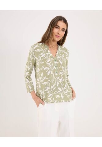 Blusa Para Mujer Manga 3/4 Color Verde Marca Ostu #40121123 Ostu