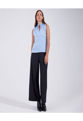 Blusa Para Mujer Manga Sisa Color Azul Marca Ostu #40120862