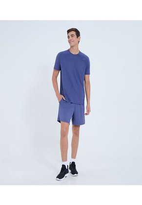 Camiseta Para Hombre Manga Corta Color Azul Marca Ostu #60091507