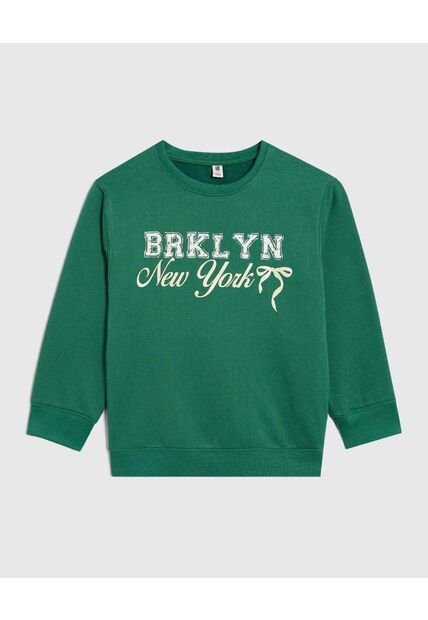 Buzo Infantil Niña Cuello Redondo Color Verde Marca Ostu #90060137