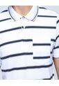 Polo Para Hombre Cuello Tejido Con Bolsillo Color Blanco Marca Ostu #60110572 de Ostu