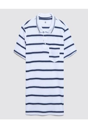 Polo Para Hombre Cuello Tejido Con Bolsillo Color Blanco Marca Ostu #60110572