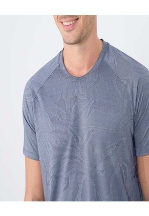 Camiseta Para Hombre Manga Corta Color Gris Claro Marca Ostu #60091487