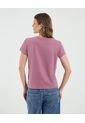 Camiseta Para Mujer Manga Corta Cuello Redondo Color Morado Marca Ostu #40092511 de Ostu
