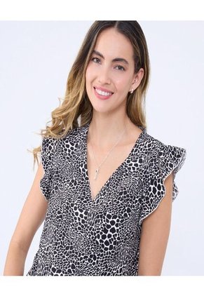 Blusa Para Mujer Manga Corta Color Negro Marca Ostu #40121106