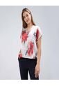 Blusa Para Mujer Manga Corta Color Rojo Marca Ostu #40121000 de Ostu