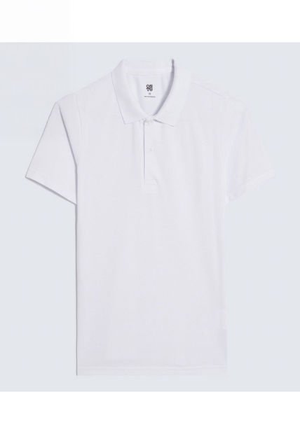 Polo Para Niño Manga Corta Color Blanco Marca Ostu #80110102