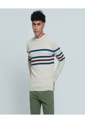 Saco Para Hombre Cuello Redondo Color Beige Marca Ostu #60330035 Ostu