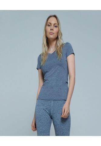 Camiseta Para Mujer Manga Corta Cuello V Color Negro Marca Ostu #40091888 Ostu