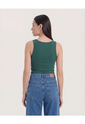 Camiseta  Para Mujer Manga Sisa Cuello Redondo Color Verde Marca Ostu #40092697