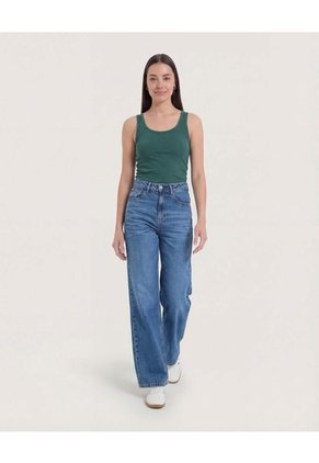 Camiseta  Para Mujer Manga Sisa Cuello Redondo Color Verde Marca Ostu #40092697