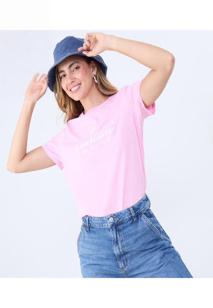 Camiseta Para Mujer Manga Corta Color Rosaclaro Marca Ostu #40092346