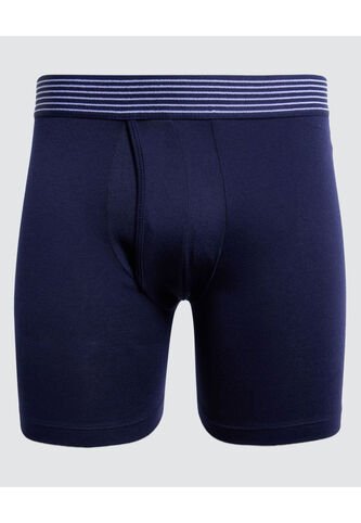 Boxer Para Hombre Bragueta Medio Algodón Color Azul  Marca Ostu #60000414 Ostu