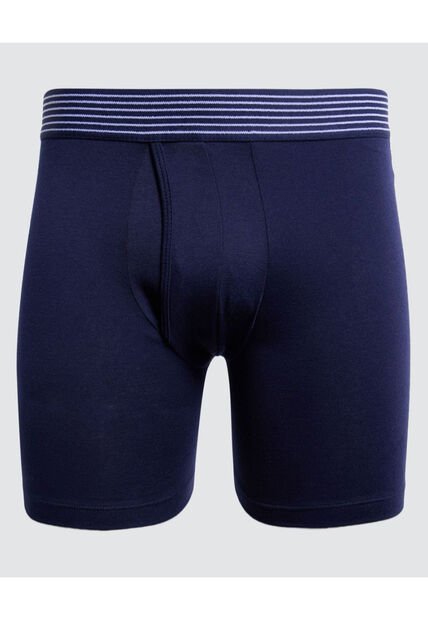 Boxer Para Hombre Bragueta Medio Algodón Color Azul  Marca Ostu #60000414