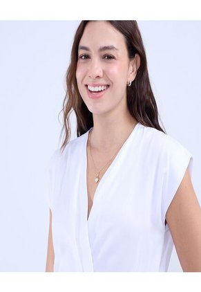 Blusa Para Mujer Manga Sisa Color Blanco Marca Ostu #40121089