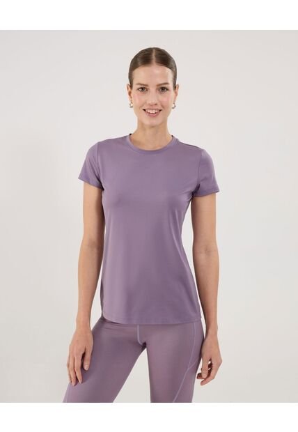 Camiseta Para Mujer Manga Corta Cuello Redondo Color Lila Marca Ostu #40092532