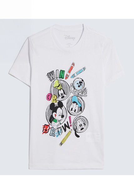 Camiseta Para Niño Manga Corta Cuello Redondo Color Blanco Marca Ostu #80090267