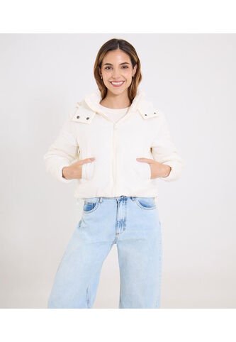 Chaqueta Para Mujer Acolchada Color Crema Marca Ostu #40080253 Ostu