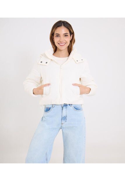 Chaqueta Para Mujer Acolchada Color Crema Marca Ostu #40080253