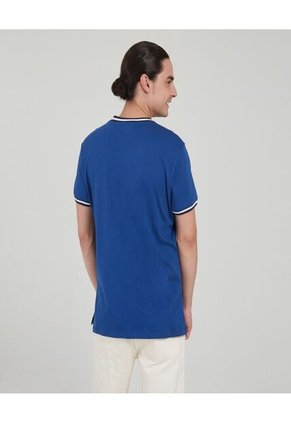 Camiseta Para Hombre Manga Corta Color Azul  Marca Ostu #60091089