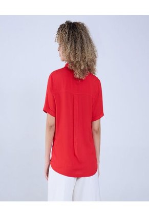 Camisa Para Mujer Manga Corta Color Rojo Marca Ostu #40010264