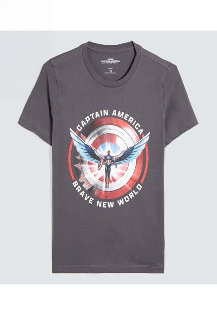 Camiseta Para Niño Manga Corta Cuello Redondo Color Gris  Marca Ostu #80090265