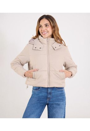 Chaqueta Para Mujer Acolchada Color Beige Marca Ostu #40080253