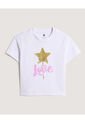 Camiseta Infantil Niña Manga Corta Cuello Redondo Color Blanco Marca Ostu #90090343 de Ostu