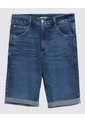 Bermuda Para Hombre  Color Azul Medio Marca Ostu #60100405 de Ostu